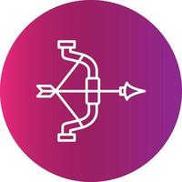 conception d'icône créative de tir à l'arc vecteur