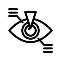 illustration vectorielle d'oeil artificiel sur fond. symboles de qualité premium. icônes vectorielles pour le concept et la conception graphique. vecteur