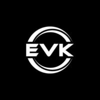 création de logo de lettre evk en illustration. logo vectoriel, dessins de calligraphie pour logo, affiche, invitation, etc. vecteur