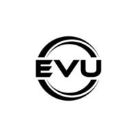 création de logo de lettre evu dans l'illustration. logo vectoriel, dessins de calligraphie pour logo, affiche, invitation, etc. vecteur