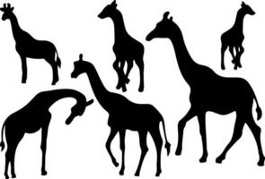 vecteur de silhouette de girafe pour les sites Web, illustrations liées aux graphiques