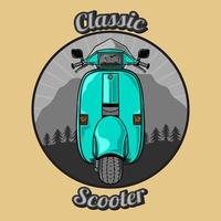 illustration de scooter classique vecteur