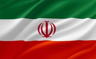 drapeau iranien. bannière de vecteur 3d