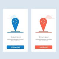 carte de localisation épingle bleu et rouge télécharger et acheter maintenant modèle de carte de widget web vecteur