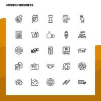 ensemble d'icônes de ligne d'affaires moderne ensemble de 25 icônes conception de style minimalisme vectoriel icônes noires définies pack de pictogrammes linéaires