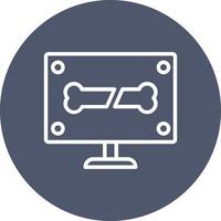 conception d'icône de vecteur d'os de rayons x