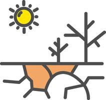 conception d'icône de vecteur de sécheresse