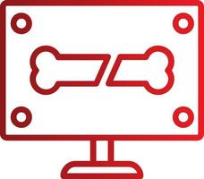 conception d'icône de vecteur d'os de rayons x