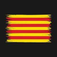 pinceau drapeau catalogne vecteur