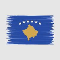 brosse drapeau du kosovo vecteur