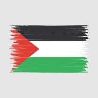 pinceau drapeau palestine vecteur