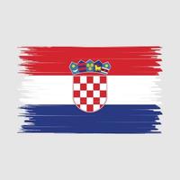 brosse drapeau croatie vecteur