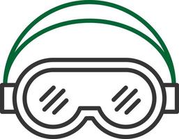 conception d'icônes créatives de lunettes de ski vecteur