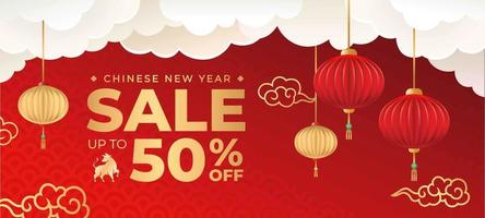 célébrer la bannière de vente du nouvel an chinois vecteur