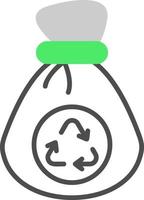 conception d'icône créative de sac poubelle vecteur