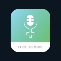 conception d'icône d'application mobile d'enregistrement de microphone vecteur