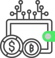 conception d'icône créative cryptowallet vecteur