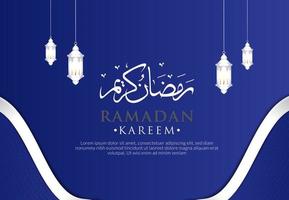 ramadan kareem fond islamique de luxe coloré avec décoration vecteur