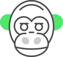 conception d'icône créative de singe vecteur