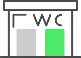 conception d'icônes créatives de toilettes publiques vecteur