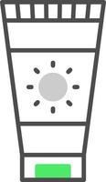 conception d'icône créative de crème solaire vecteur