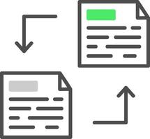 conception d'icône créative de transfert de fichier vecteur