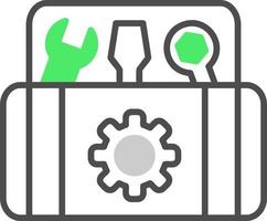 conception d'icônes créatives de boîte à outils vecteur