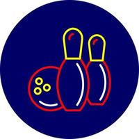 conception d'icône créative de bowling vecteur