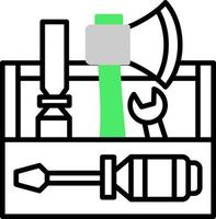 conception d'icônes créatives de boîte à outils vecteur