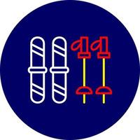 conception d'icônes créatives d'équipement de ski vecteur