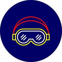 conception d'icônes créatives de lunettes de ski vecteur