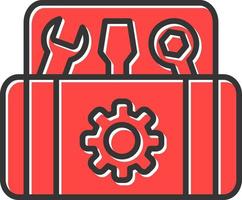 conception d'icônes créatives de boîte à outils vecteur