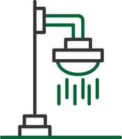 conception d'icône créative de douche de toit vecteur