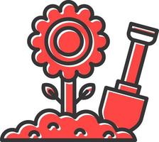 conception d'icônes créatives de jardinage vecteur