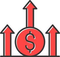 conception d'icône créative de profit vecteur