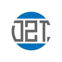 création de logo de lettre dzt sur fond blanc. concept de logo de cercle d'initiales créatives dzt. conception de lettre dzt. vecteur