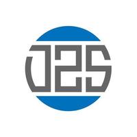 création de logo de lettre dzs sur fond blanc. concept de logo de cercle d'initiales créatives dzs. conception de lettre dzs. vecteur