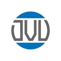 création de logo de lettre dvv sur fond blanc. concept de logo de cercle d'initiales créatives dvv. conception de lettre dvv. vecteur