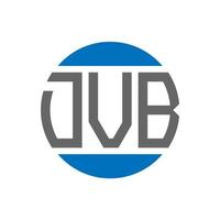création de logo de lettre dvb sur fond blanc. concept de logo de cercle d'initiales créatives dvb. conception de lettre dvb. vecteur