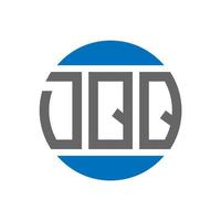 création de logo de lettre dqq sur fond blanc. concept de logo de cercle d'initiales créatives dqq. conception de lettre dqq. vecteur