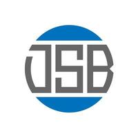 création de logo de lettre dsb sur fond blanc. concept de logo de cercle d'initiales créatives dsb. conception de lettre dsb. vecteur