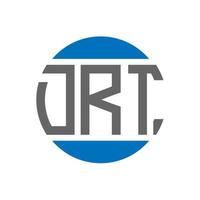 création de logo de lettre drt sur fond blanc. concept de logo de cercle d'initiales créatives drt. conception de lettre drt. vecteur