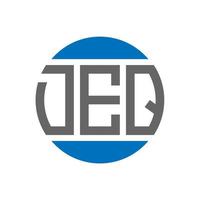 création de logo de lettre deq sur fond blanc. concept de logo de cercle d'initiales créatives deq. conception de lettre deq. vecteur
