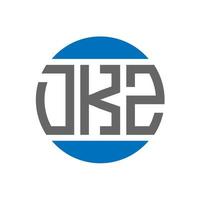 création de logo de lettre dkz sur fond blanc. concept de logo de cercle d'initiales créatives dkz. conception de lettre dkz. vecteur