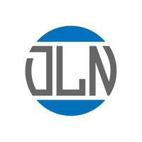 création de logo de lettre dln sur fond blanc. concept de logo de cercle d'initiales créatives dln. conception de lettre dln. vecteur