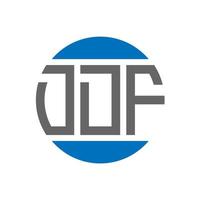 création de logo de lettre ddf sur fond blanc. concept de logo de cercle d'initiales créatives ddf. conception de lettre ddf. vecteur