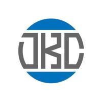 création de logo de lettre dkc sur fond blanc. concept de logo de cercle d'initiales créatives dkc. conception de lettre dkc. vecteur