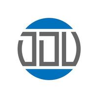création de logo de lettre ddv sur fond blanc. concept de logo de cercle d'initiales créatives ddv. conception de lettre ddv. vecteur