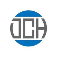 création de logo de lettre dch sur fond blanc. concept de logo de cercle d'initiales créatives dch. conception de lettre dch. vecteur