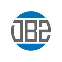 création de logo de lettre dbz sur fond blanc. concept de logo de cercle d'initiales créatives dbz. conception de lettre dbz. vecteur